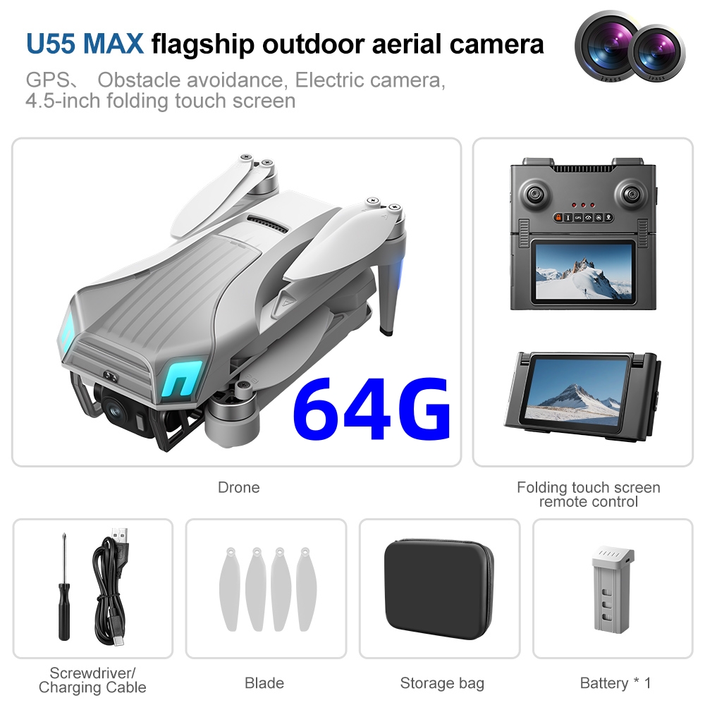 NCZOBOE U55 Drone GPS Professi - Drone Gimbal 2 Axis recensione e prezzo